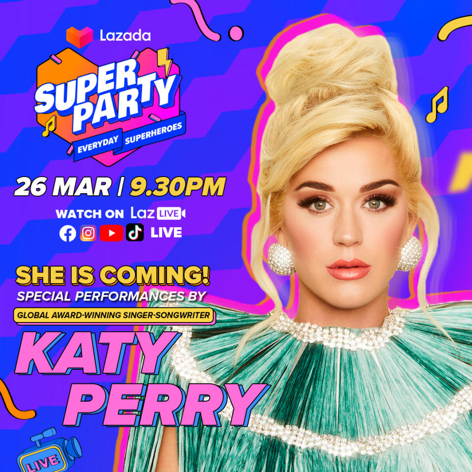 Katy Perry performing for Lazada Super Party. (PHOTO: Lazada)