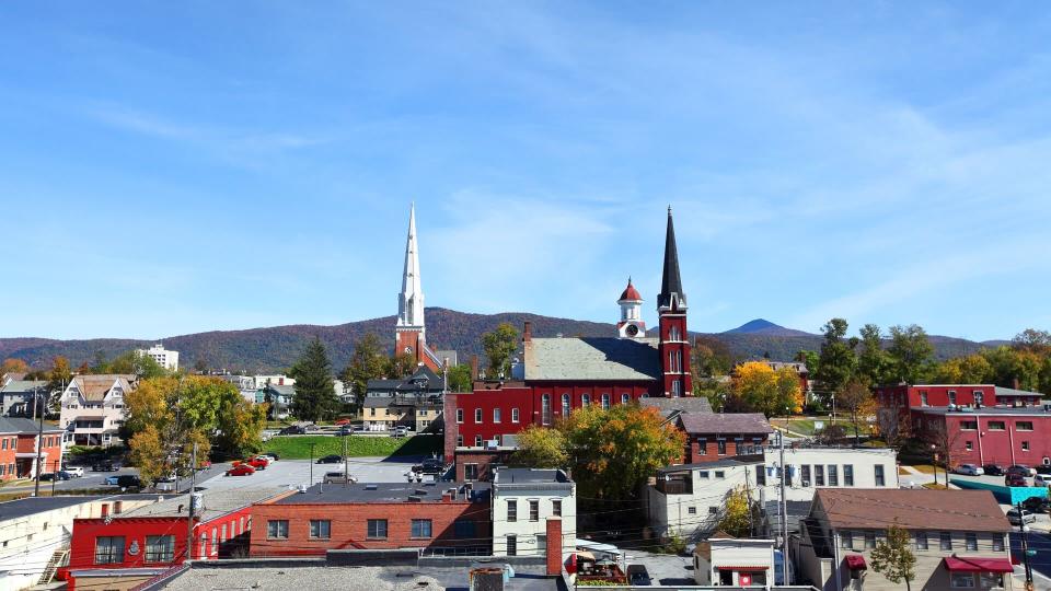 Downtown Rutland, Vermont.