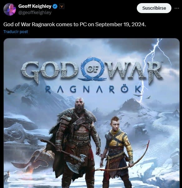 God of War Ragnarök por fin llegará a PC