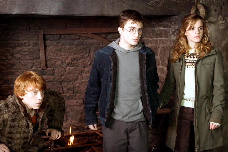 Rupert Grint, Daniel Radcliffe and Emma Watson in 2007’s <em>Harry Potter and the Order of the Phoenix</em>. (Photo: Warner Bros. c/o Everett Collection)