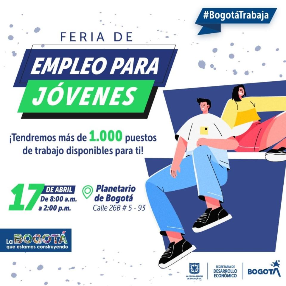 Feria de empleo juvenil en Bogotá: Más de 1.000 vacantes disponibles. Foto: Secretaría de Desarrollo Económico