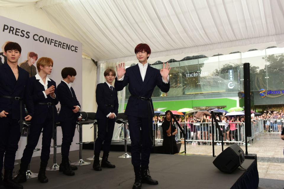 PHOTOS: Crowds brave rain to see K-pop group Monsta X at Plaza Singapura