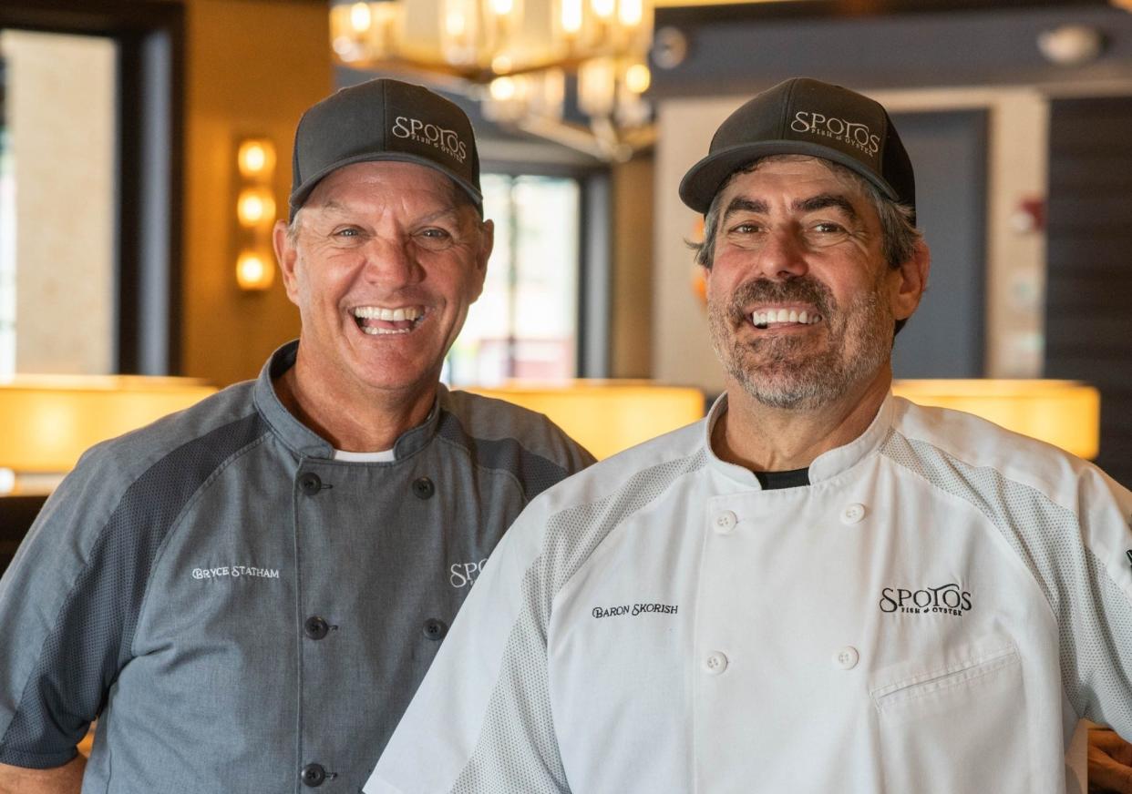 Bryce Statham (left) and Baron Skorish are the new chefs/owners at Spoto's Fish & Oyster restaurant in Palm Beach Gardens
