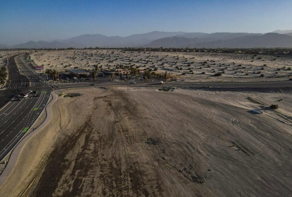 Land west of Bob Hope Drive and south of Ramon Road and north of Dinah Shore Drive is seen Friday, Sept. 29, 2023. The land is being considered for annexation by Rancho Mirage officials for future development.