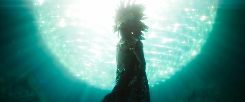 Tenoch Huerta debuts as Namor, ruler of the hidden undersea nation of Atlantis, in "Black Panther: Wakanda Forever."