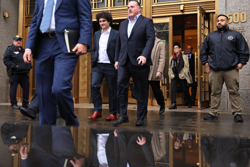 FTX Founder Sam Bankman-Fried leaves Manhattan Federal Court (Michael M. Santiago / Getty Images file)