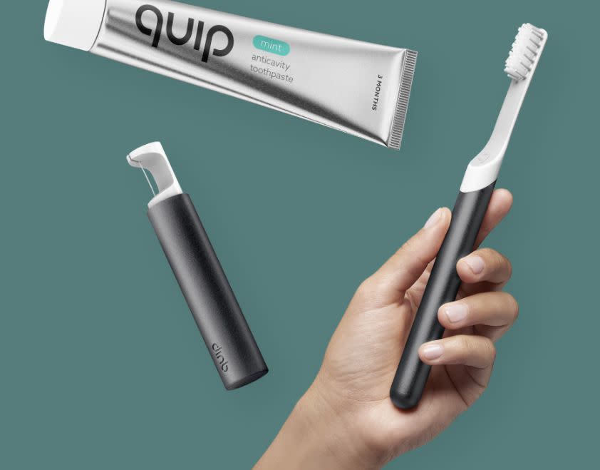 Stop throwing away a plastic toothbrush every few months. Instead, opt for an electric brush with replaceable heads. Quip makes a stylish, compact electric toothbrush that&rsquo;s also convenient &mdash; just <a href="https://fave.co/2O8ojen" target="_blank" rel="noopener noreferrer"><strong>sign up for the subscription service and you can choose to receive replacement heads</strong>﻿</a>, toothpaste and floss automatically every three months. <strong><a href="https://fave.co/2O8ojen" target="_blank" rel="noopener noreferrer">Learn more at Quip</a></strong>.&nbsp;