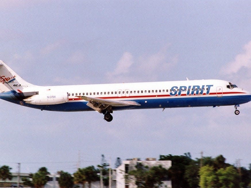 Spirit Airlines DC-9.