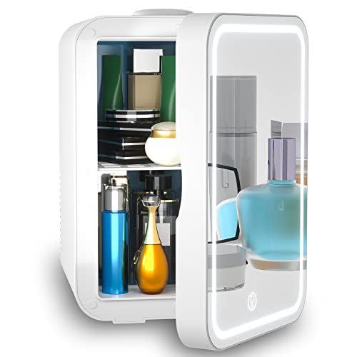 <p><strong>COOSEON</strong></p><p>Amazon</p><p><strong>$72.00</strong></p><p>Great for storing beauty products and medications, the <a href="https://www.amazon.com/dp/B088CX1YQF?tag=syn-yahoo-20&ascsubtag=%5Bartid%7C1782.g.39957981%5Bsrc%7Cyahoo-us" rel="nofollow noopener" target="_blank" data-ylk="slk:COOSEON Mini Fridge" class="link "><strong>COOSEON Mini Fridge</strong></a> is like the <a href="https://www.amazon.com/dp/B01G7IL3BS?tag=syn-yahoo-20&ascsubtag=%5Bartid%7C1782.g.39957981%5Bsrc%7Cyahoo-us" rel="nofollow noopener" target="_blank" data-ylk="slk:Cooluli Skincare Mini Fridge" class="link "><strong>Cooluli Skincare Mini Fridge</strong></a>, except, well, better. It’s slightly larger and heavier at 5 lbs. with a 0.21 cu. ft. capacity, but it still comes with AC, DC, and USB cords—plus plenty of additional features that make it the ultimate addition to your dresser, vanity, or bathroom counter. That includes a removable shelf to maximize your storage space and a convenient mirror equipped with LED lights, which can be controlled and adjusted using the touchscreen at the bottom center of the mirror.</p><p>The Good Housekeeping Institute’s testers “love how lightweight it is to carry,” and appreciated how “the illuminated mirror on the front of the fridge is a convenient bonus.”</p><p>We do think it’s worth noting that you’ll need to power off this mini fridge for at least an hour when switching between the cool and warm settings. But overall, the <a href="https://www.amazon.com/dp/B088CX1YQF?tag=syn-yahoo-20&ascsubtag=%5Bartid%7C1782.g.39957981%5Bsrc%7Cyahoo-us" rel="nofollow noopener" target="_blank" data-ylk="slk:COOSEON Mini Fridge’s" class="link "><strong>COOSEON Mini Fridge’s</strong></a> convenience makes it well-worth the extra time and effort, so go forth and chill those hydrating <a href="https://www.delish.com/kitchen-tools/cookware-reviews/g33456021/best-alkaline-water/" rel="nofollow noopener" target="_blank" data-ylk="slk:alkaline waters" class="link ">alkaline waters</a>, jade rollers, and all your other beauty essentials!</p>