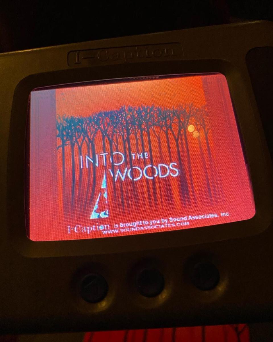 Coleman shared a photo of a captioning device from the Broadway production of 