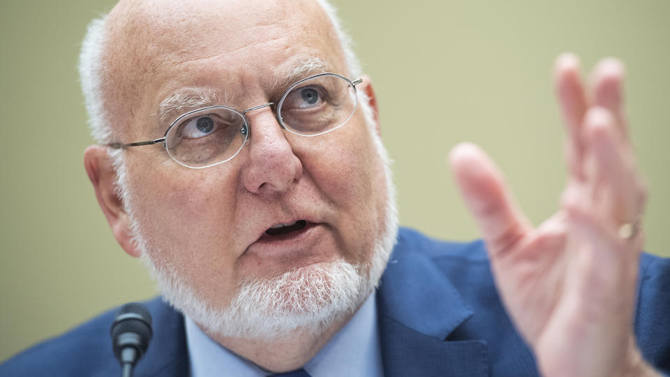 Robert Redfield, director of the Centers for Disease Control and Prevention, testifies during the House Oversight and Reform Committee hearing on Coronavirus Preparedness and Response, in Rayburn Building on Thursday, March 12, 2020. (Tom Williams/CQ-Roll Call, Inc via Getty Images)