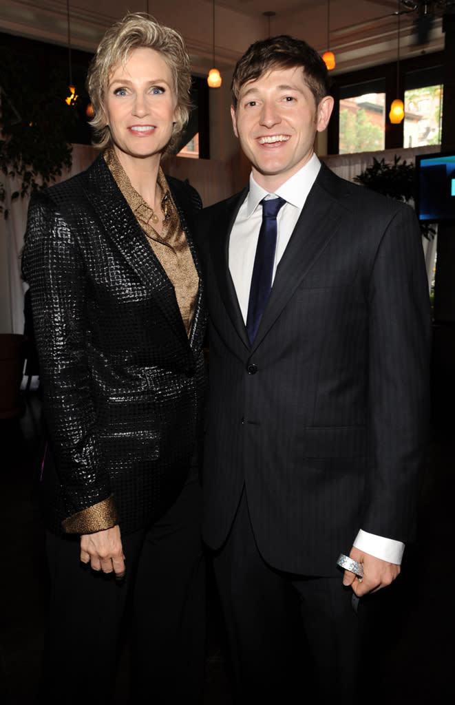 Jane Lynch and Lucas Neff