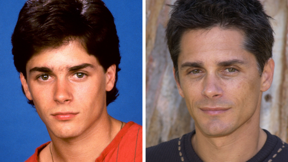 Billy Warlock from the Baywatch cast, Left: 1988; Right: 2002