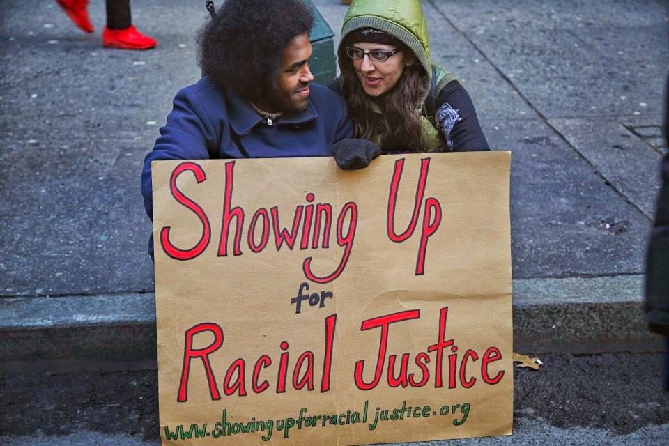 Thousands gather in Washington Square park in New York City on Saturday, Dec. 13, 2014. 