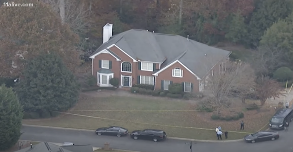 The Hicks family home in Acworth, Atlanta is pictured.