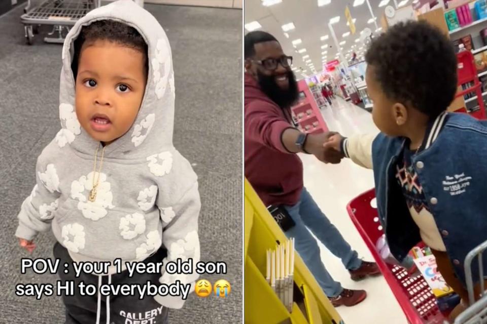 <p>TikTok/mia.ariannaa</p> Azai greets guests at Target