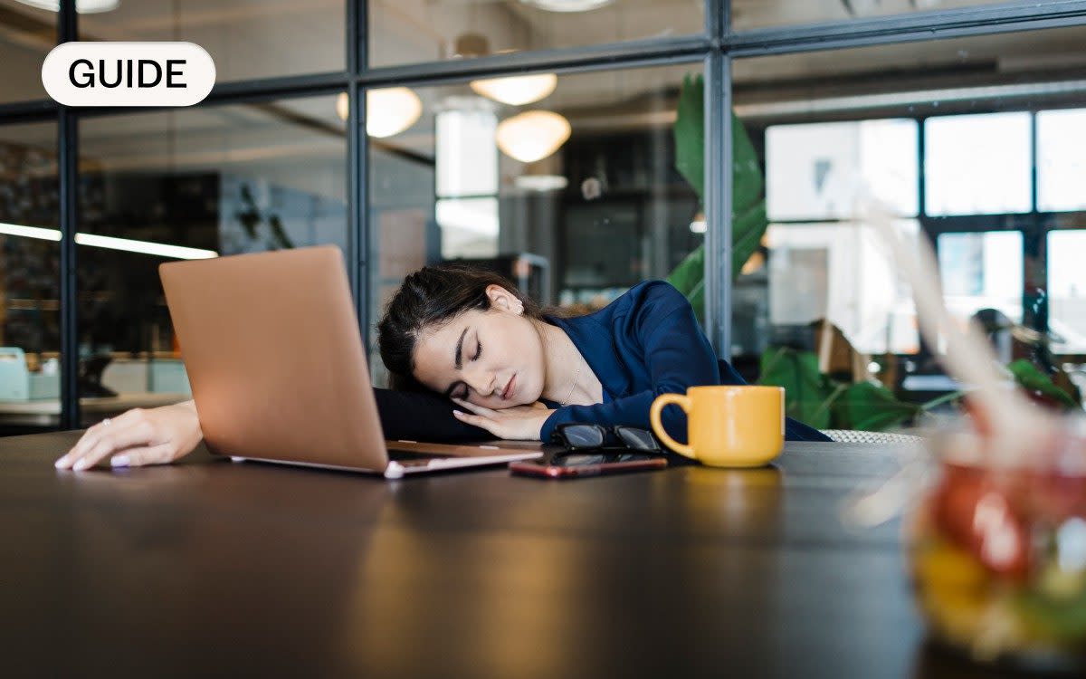 girl asleep at desk