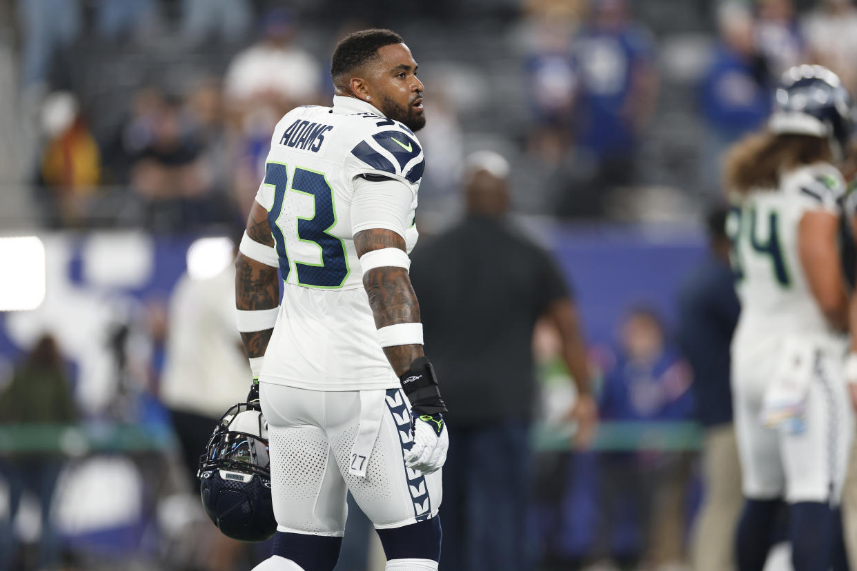 Jamal Adams' return from a 20-game layoff lasted less than five minutes. (Sarah Stier/Getty Images)