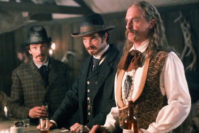 <p>Doug Hyun/Hbo/Roscoe Prods/Kobal/Shutterstock</p> John Hawkes, Timothy Olyphant, and Keith Carradine in 'Deadwood'.