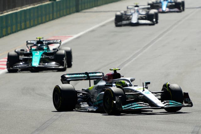 Lewis Hamilton finished fourth in Sunday's Azerbaijan Grand Prix 
