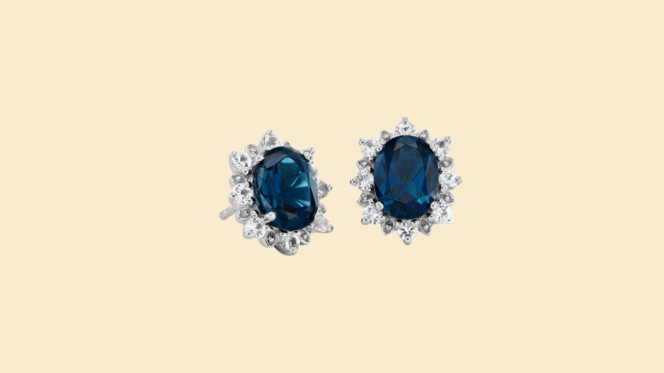 Blue Nile jewelry: Gemstone starburst earrings