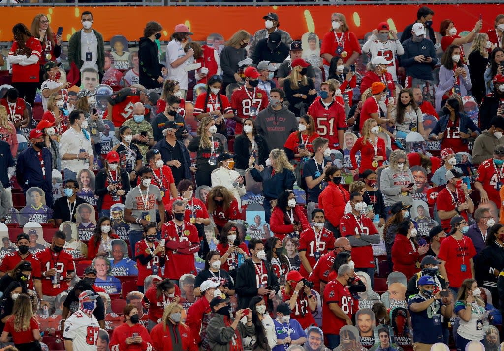 Aficionados en el Super Bowl de 2021 (Getty Images)