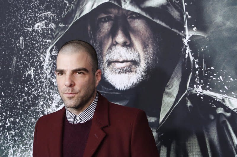 Zachary Quinto arrives on the red carpet at the "Glass" premiere at SVA Theater in 2019 in New York City. File Photo by John Angelillo/UPI