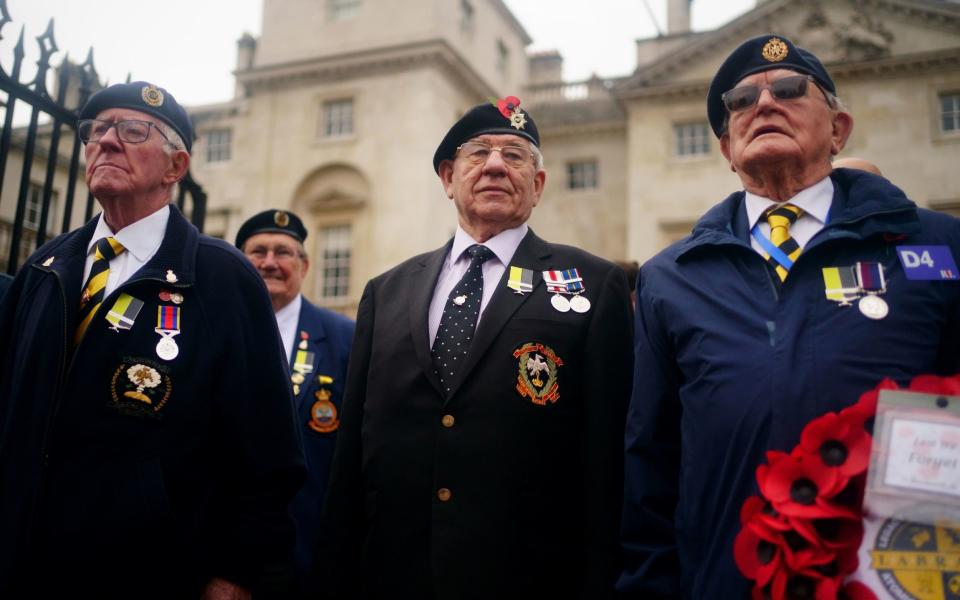 Nuclear test veterans, Cenotaph, Remembrance Sunday, Whitehall - Victoria Jones/PA Wire