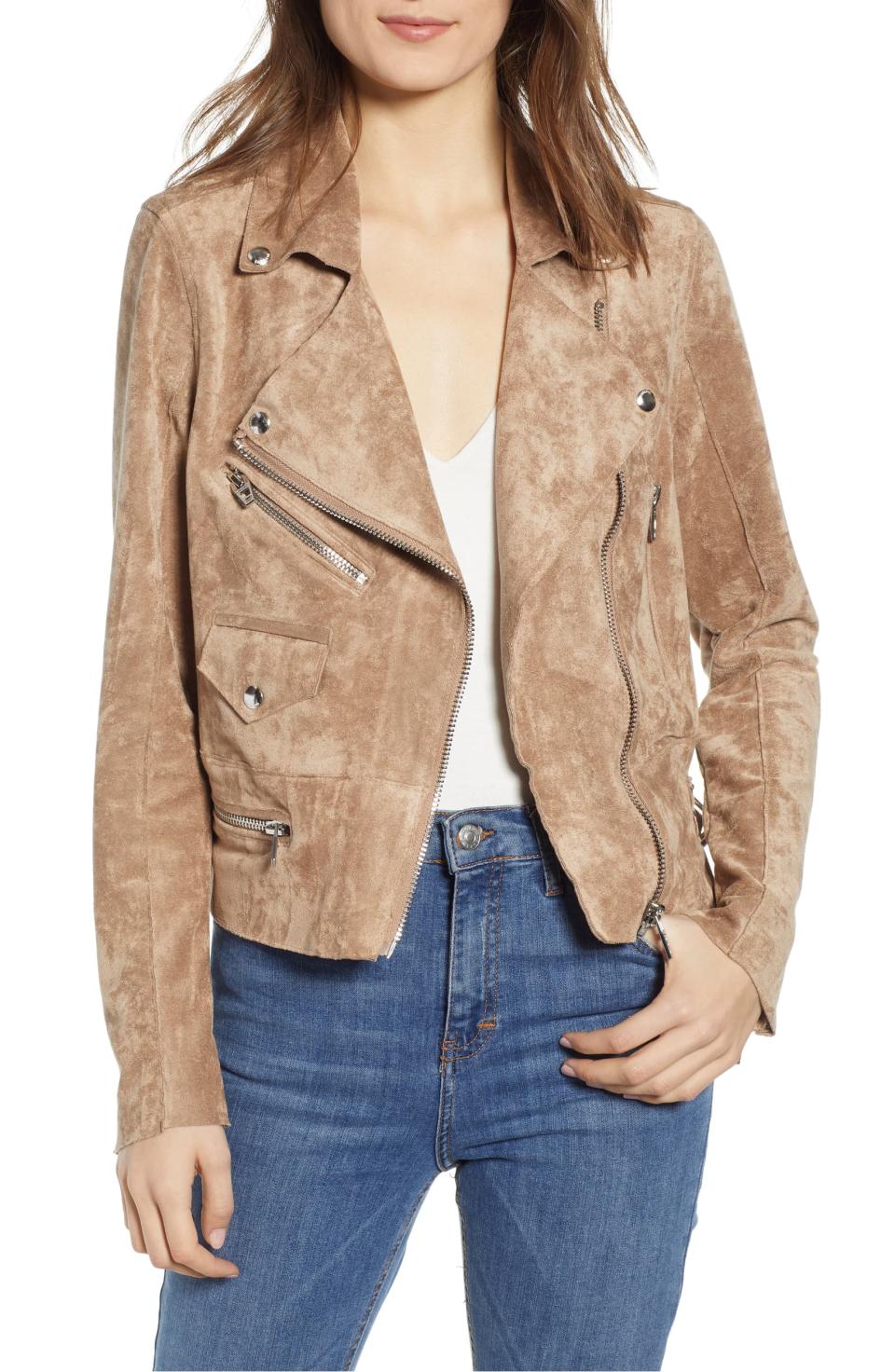 BLANKNYC suede moto jacket (Photo via Nordstrom)