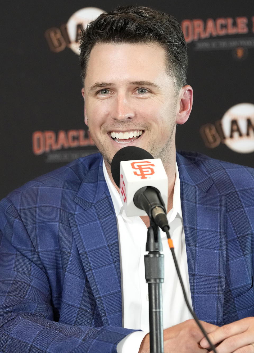 舊金山巨人退役名將Buster Posey。（Photo by Thearon W. Henderson/Getty Images）