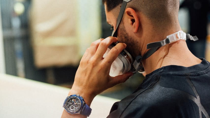 Felipe Pantone wearing the Zenith Defy Extreme Felipe Pantone