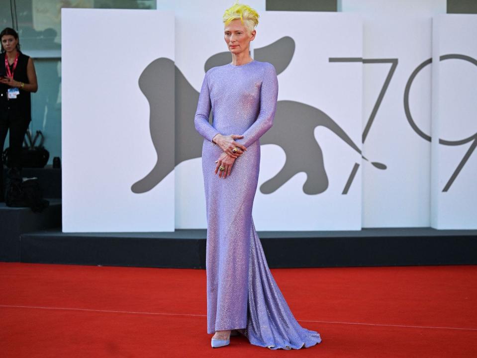 Tilda Swinton at the Venice Film Festival on September 6, 2022.