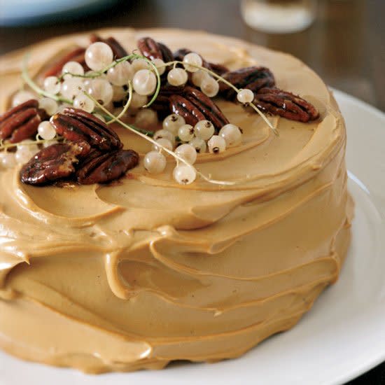 Pumpkin Cake with Caramel-Cream Cheese Frosting