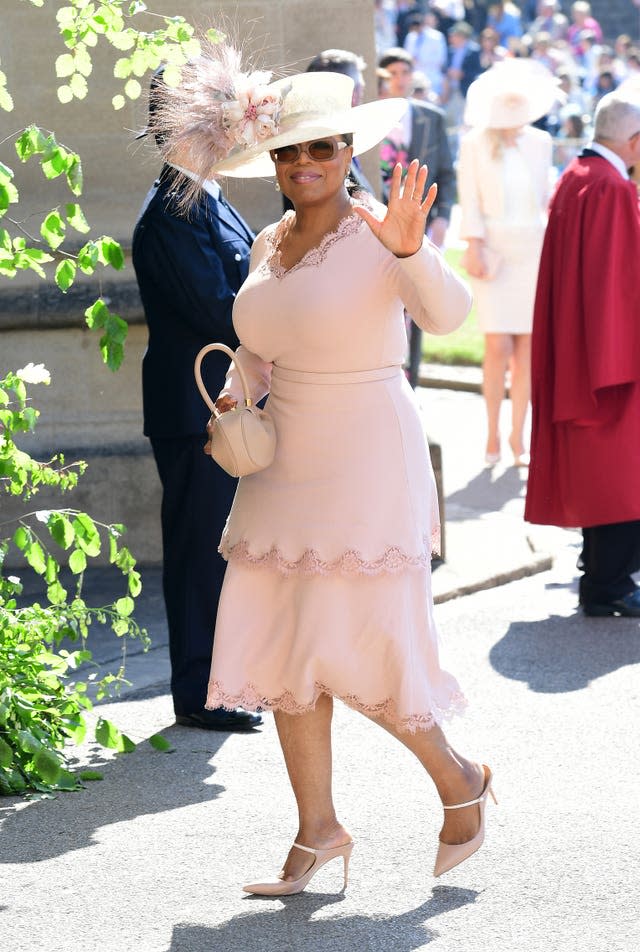 Oprah attending Harry and Meghan's wedding. Ian West/PA Wire