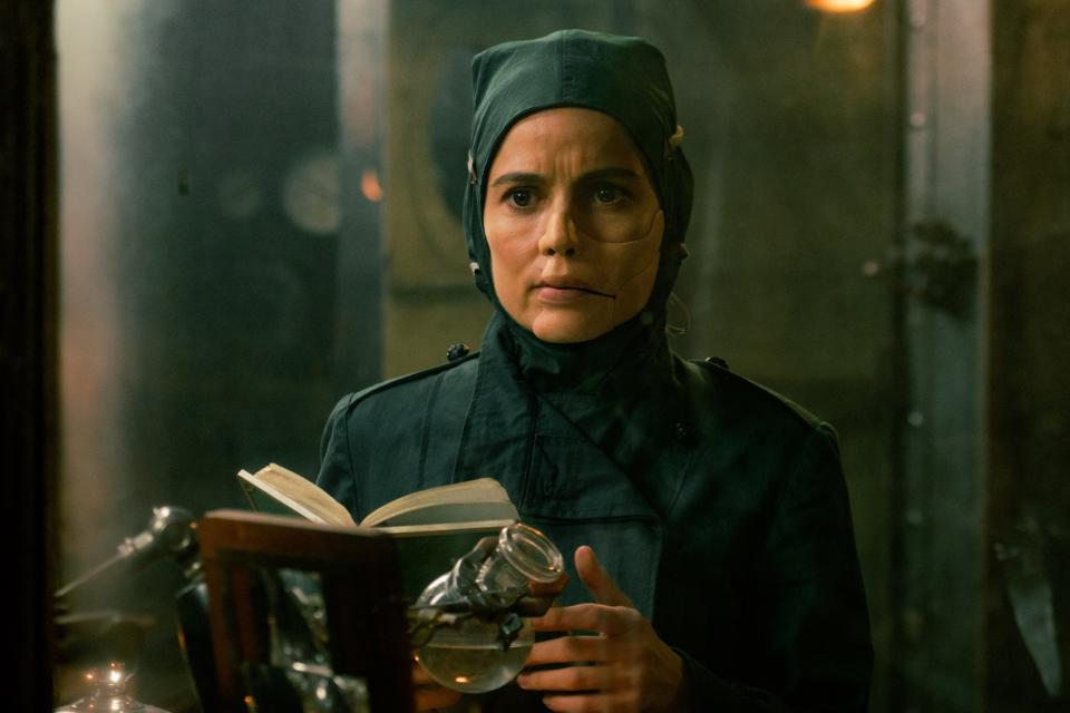 <p>Elena Anaya plays the character who is a longtime nemesis of Wonder Woman in DC Comics; in the film, the deformed, deranged doctor, otherwise known as Isabel Maru, serves alongside Ludendorff, concocting his killer weapons. (Photo: Warner Bros.) </p>