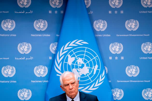 El jefe de política exterior de la Unión Europea, Josep Borrell, habla durante una conferencia de prensa, el miércoles 21 de septiembre de 2022, en la sede de las Naciones Unidas.  (Foto AP/Julia Nikhinson) (Foto: vía Associated Press)