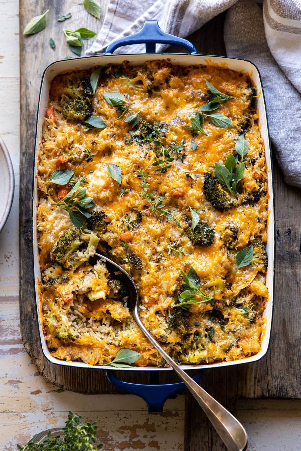 Broccoli Cheddar Chicken and Rice Casserole