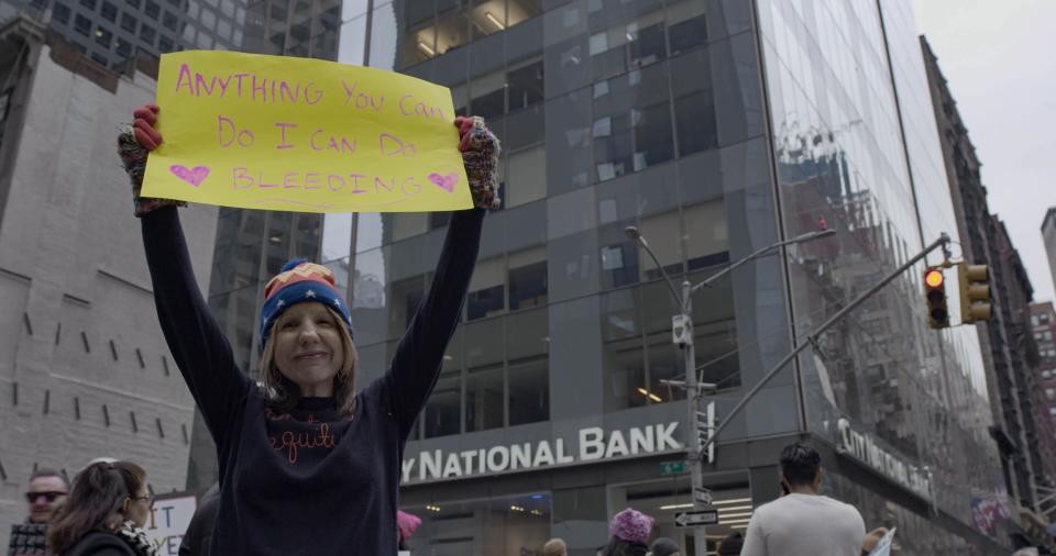 Jennifer Weiss-Wolf at the Women's March