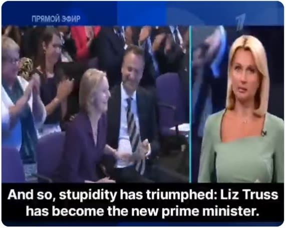 'Stupidity has triumphed' - Russian state-controlled media reacted to Liz Truss becoming UK prime minister