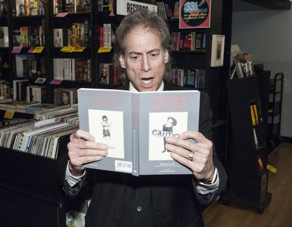 Lewis poses for a photograph at the signing of his 2015 novel “Reflections From Hell” at Book Soup in West Hollywood, California. Getty Images