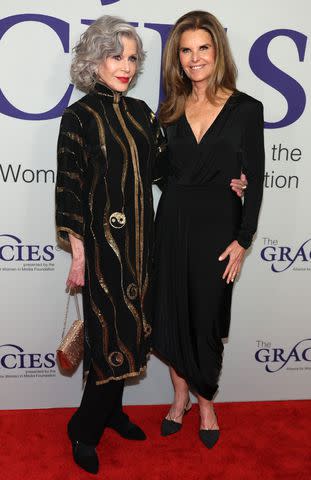 <p>Amy Sussman/Getty</p> Jane Fonda and Maria Shriver attend the 49th Annual Gracie Awards Gala on May 21, 2024