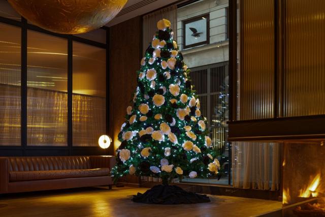 Louis Vuitton's 12-story Christmas tree on the Fifth Avenue is a