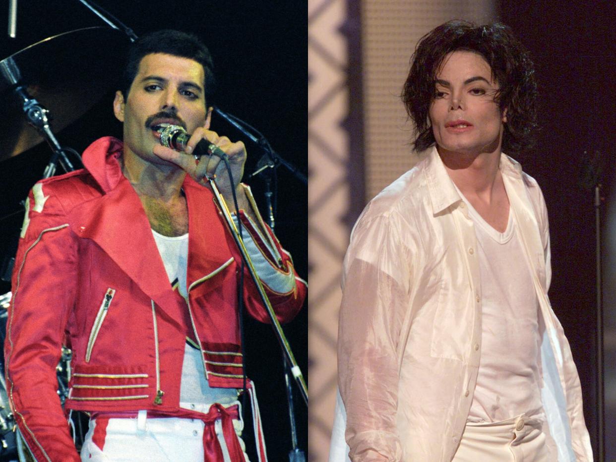 Freddie Mercury once teased Michael Jackson for sleeping on a mattress with no bed frame, says the Queen frontman's former personal assistant (Larry Marano/Dave Hogan/Getty)