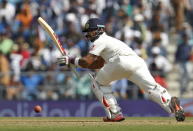 India's captain Virat Kohli plays a shot on the first day of their third test cricket match against South Africa in Nagpur, India, November 25, 2015. REUTERS/Amit Dave