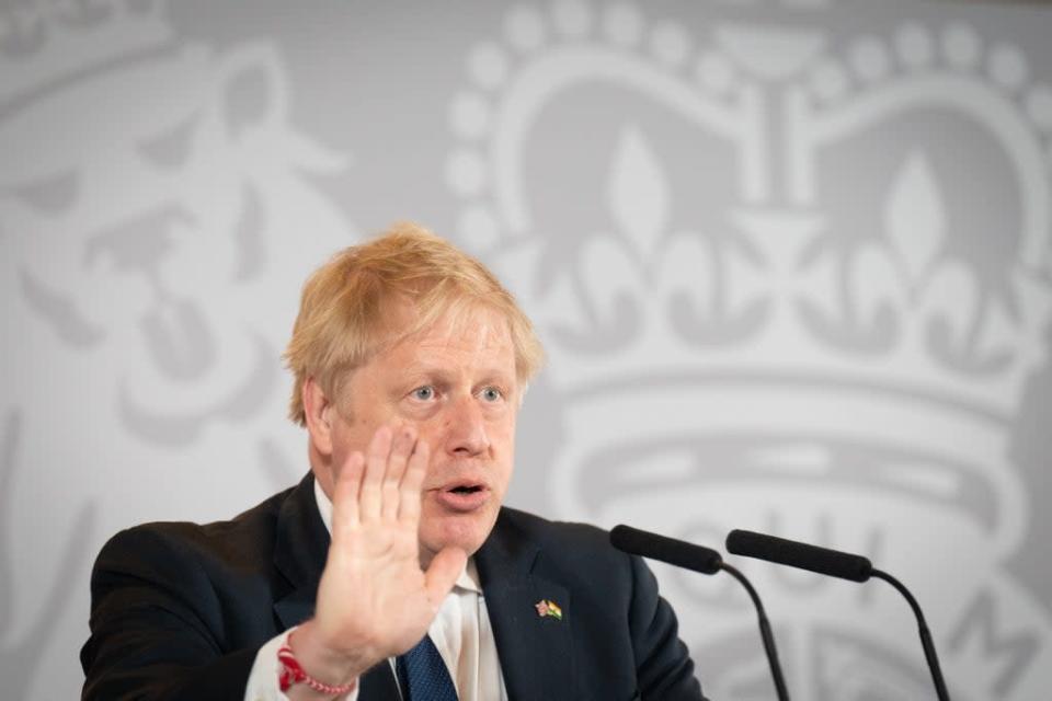 Boris Johnson has said Western allies are preparing to offer Ukraine a series of &#x002018;security guarantees&#x002019; which should make the country &#x002018;impregnable&#x002019; to a future Russian invasion (Stefan Rousseau/PA) (PA Wire)