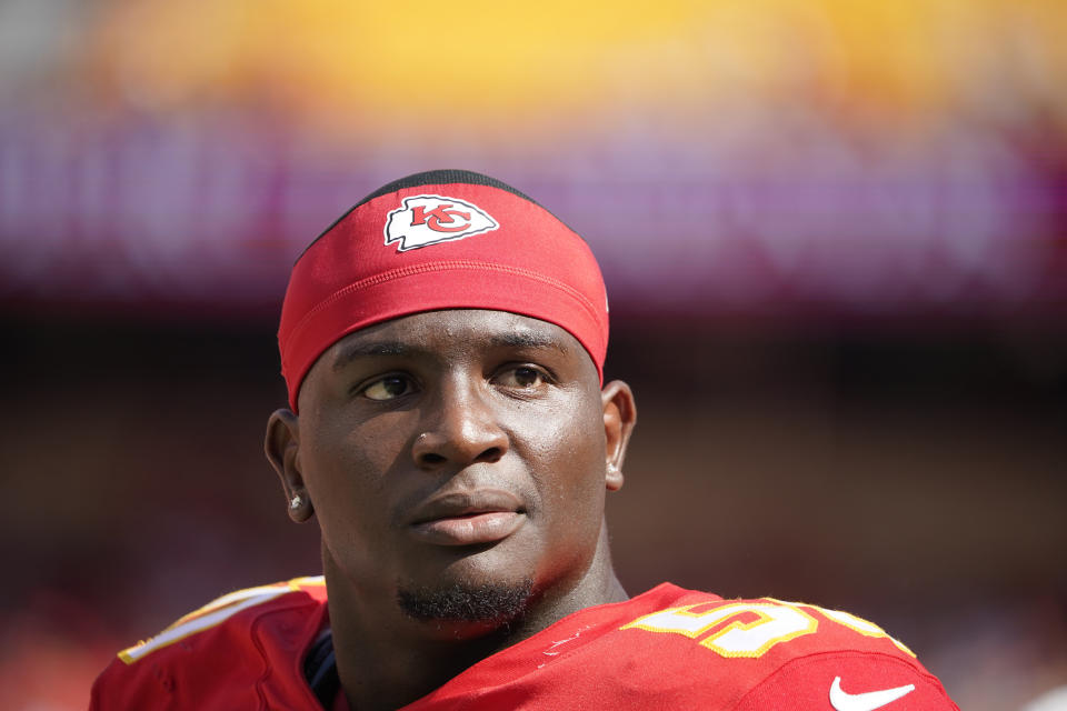 Kansas City Chiefs linebacker Willie Gay during a preseason NFL football game against the Washington Commanders Saturday, Aug. 20, 2022, in Kansas City, Mo. (AP Photo/Ed Zurga)