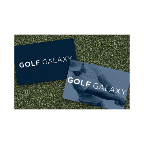 two golf galaxy gift cards laying on grass