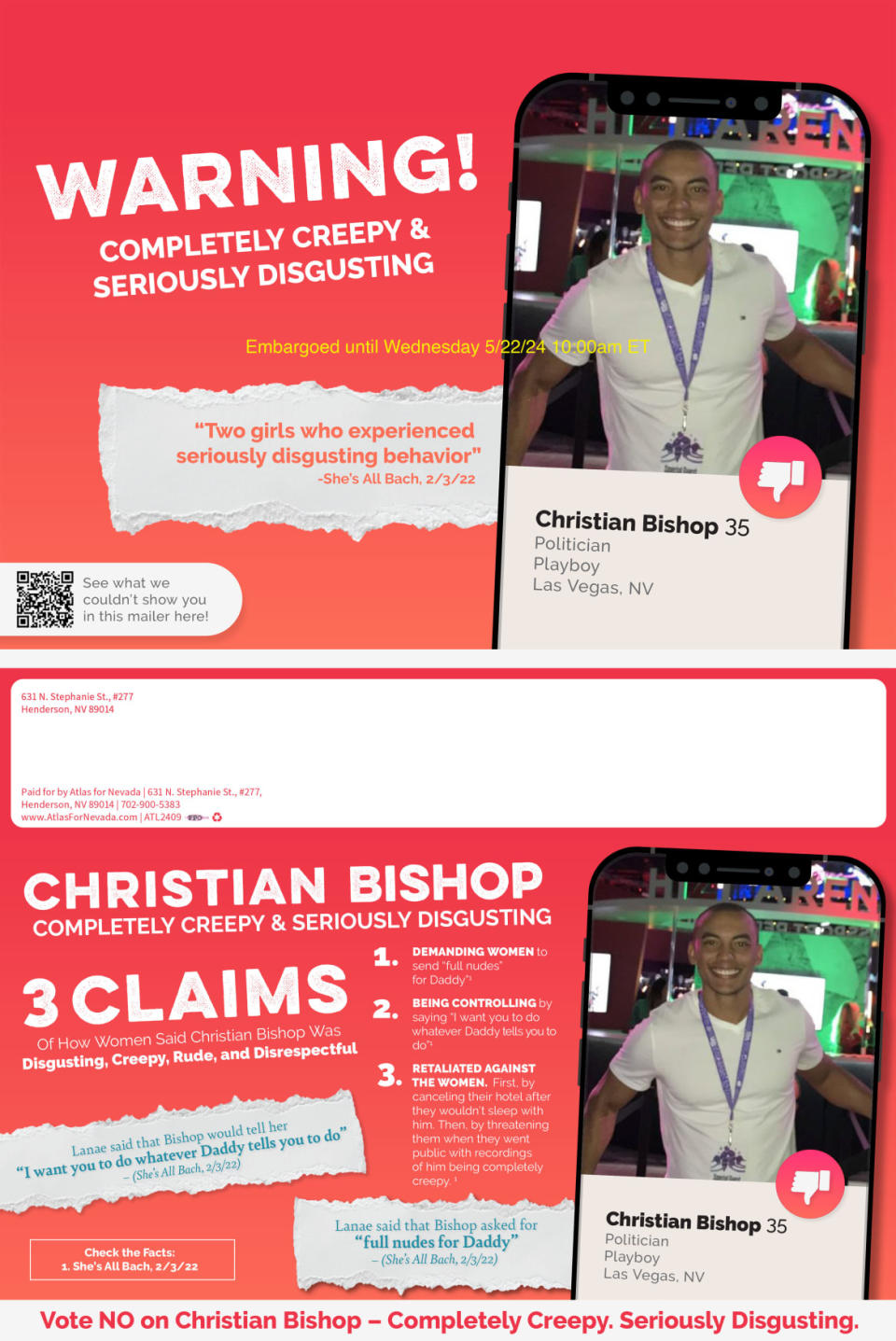An anti Christian Bishop flyer