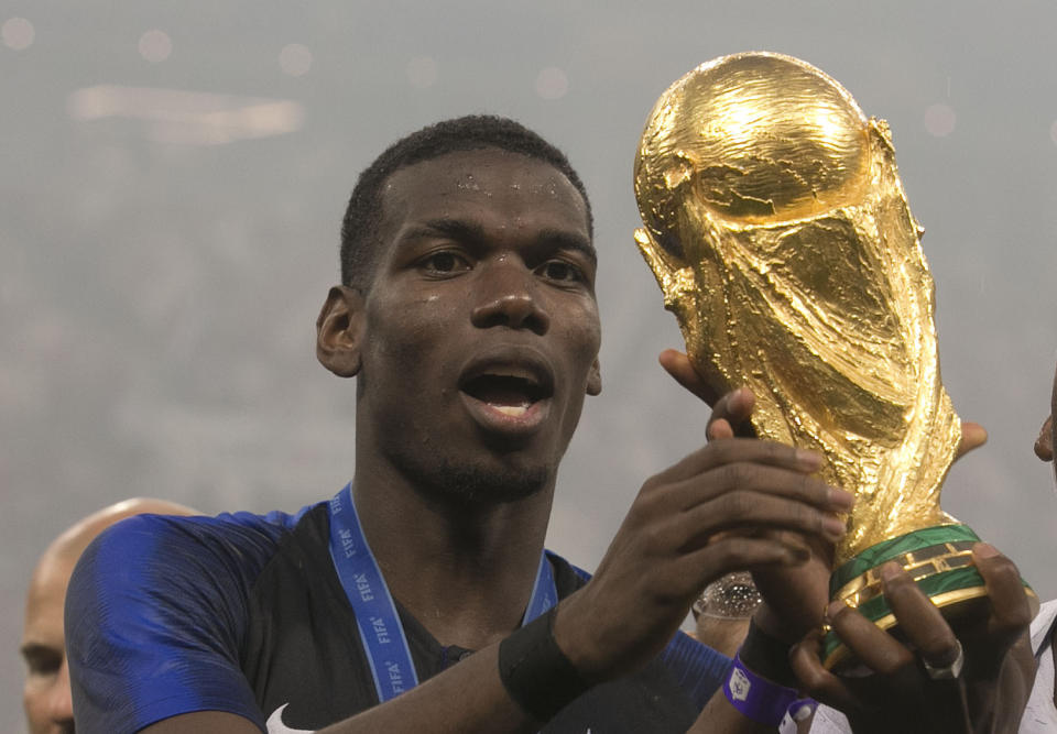 Paul Pogba won the World Cup with France over the summer (Owen Humphries/PA)