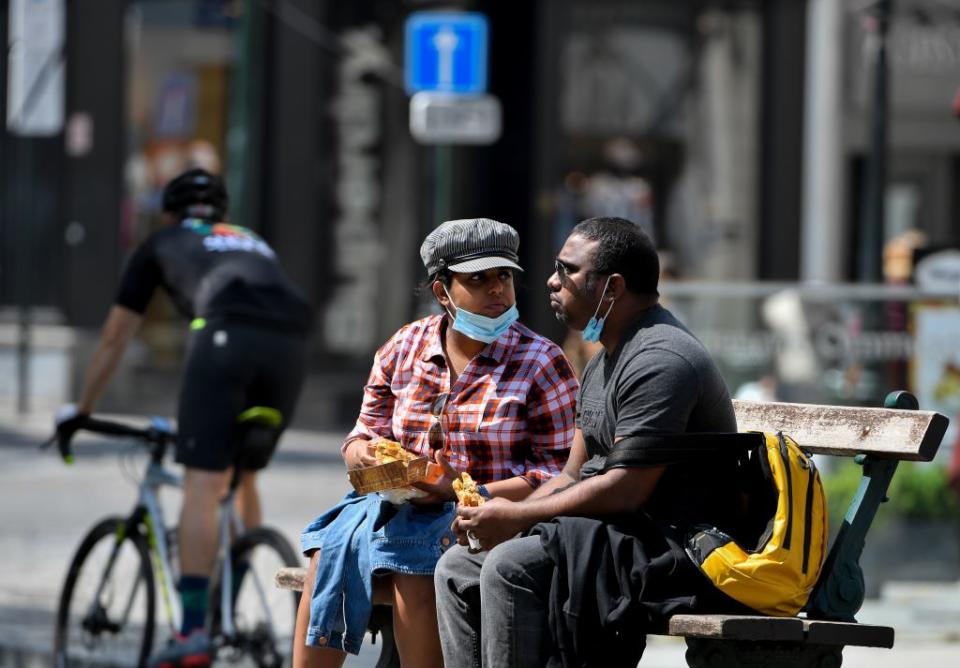 Tourists in Brussels - getty